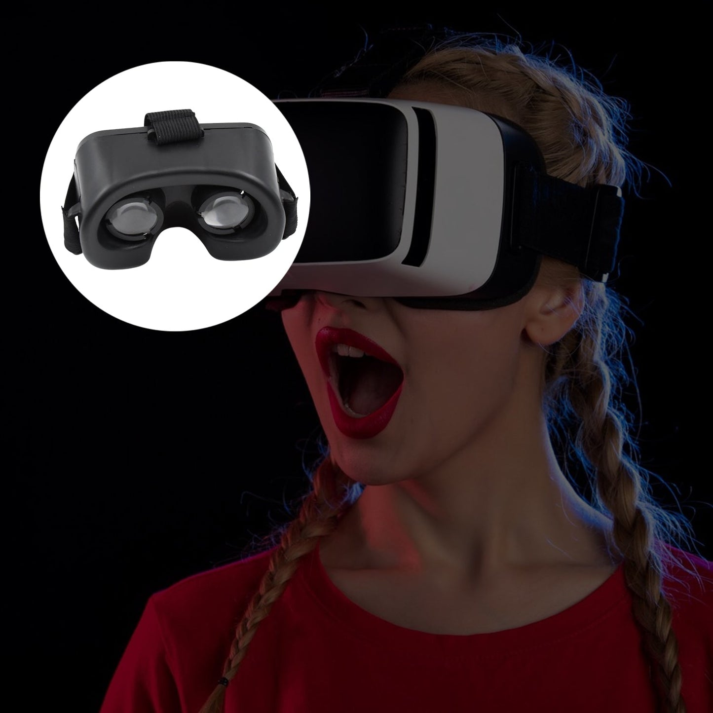 3D VR Box Glasses Virtual Reality Goggles Headset for All Smartphone VR Goggles-For 3D VR Movies Video Games (1 Pc)